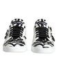 Dolce & Gabbana White Crystal Portofino Low Top Sneaker Shoes