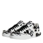 Dolce & Gabbana White Crystal Portofino Low Top Sneaker Shoes