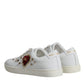 Dolce & Gabbana White Portofino Sacred Heart Sneakers Shoes