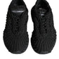 Dolce & Gabbana Black Knitted Daymaster Sneakers Shoes