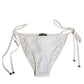 Dolce & Gabbana White Nylon Bottom Beachwear Swimwear Bikini