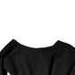 Dolce & Gabbana Black Viscose Cut Out A-line Long Sleeves Mini Dress