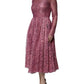 Dolce & Gabbana Fuchsia Floral Lace Long Sleeve Maxi Dress