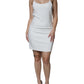 Elisabetta Franchi White Sleeveless Bodycon Sheath Mini Dress