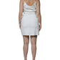 Elisabetta Franchi White Sleeveless Bodycon Sheath Mini Dress