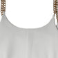 Elisabetta Franchi White Sleeveless Bodycon Sheath Mini Dress