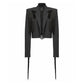 PINKO Black Polyester Suits & Blazer