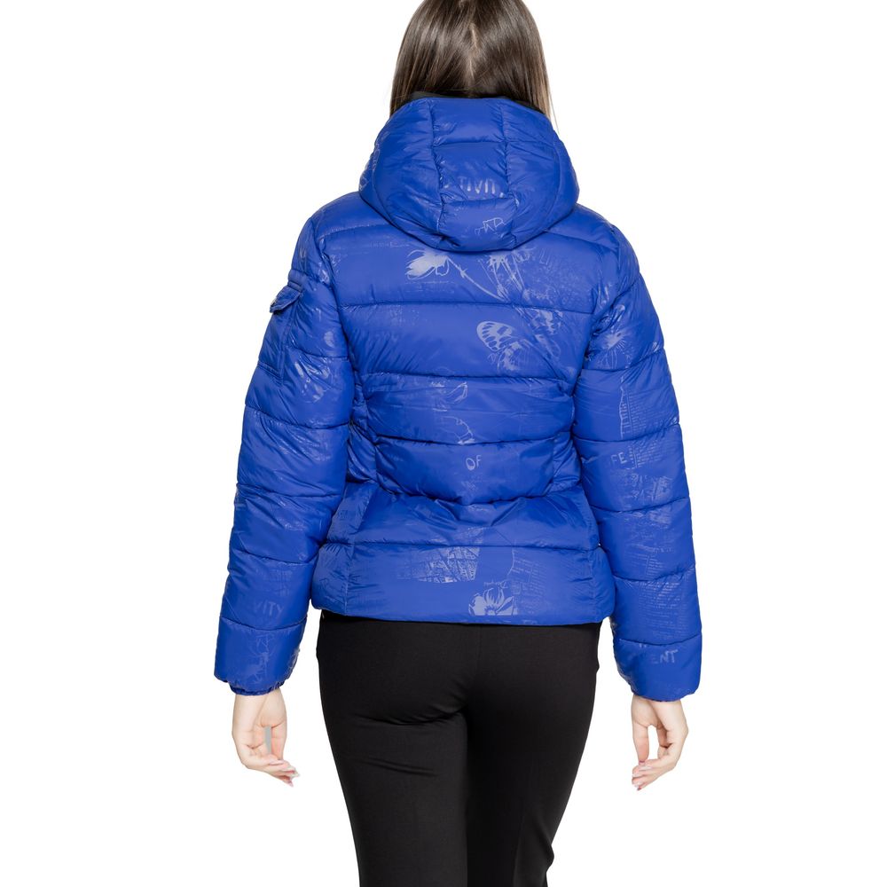 Desigual Blue Polyamide Jackets & Coat