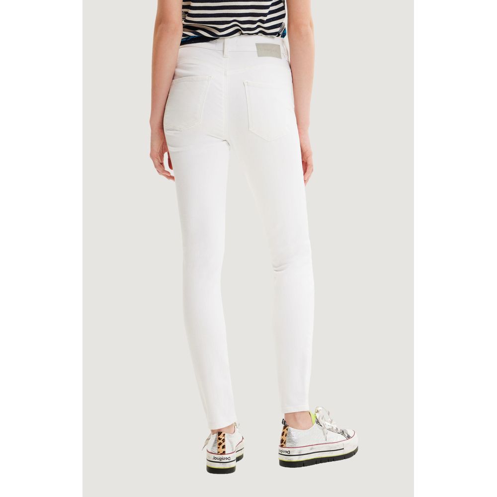 Desigual White Cotton Jeans & Pant