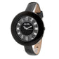 Folli Follie Black Leather Watch