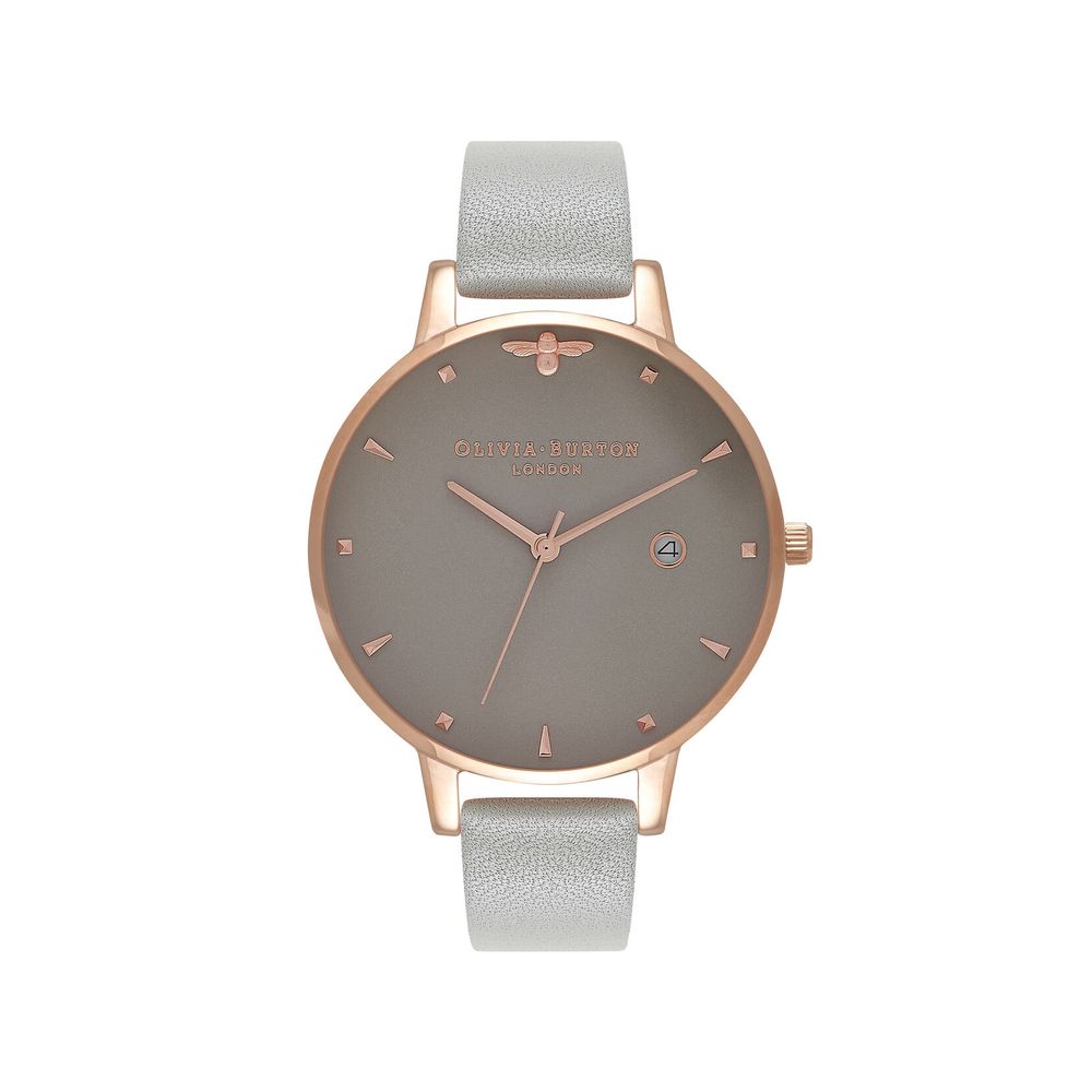 Olivia Burton Gray Synthetic Leather Watch