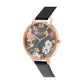 Olivia Burton Black Synthetic Leather Watch