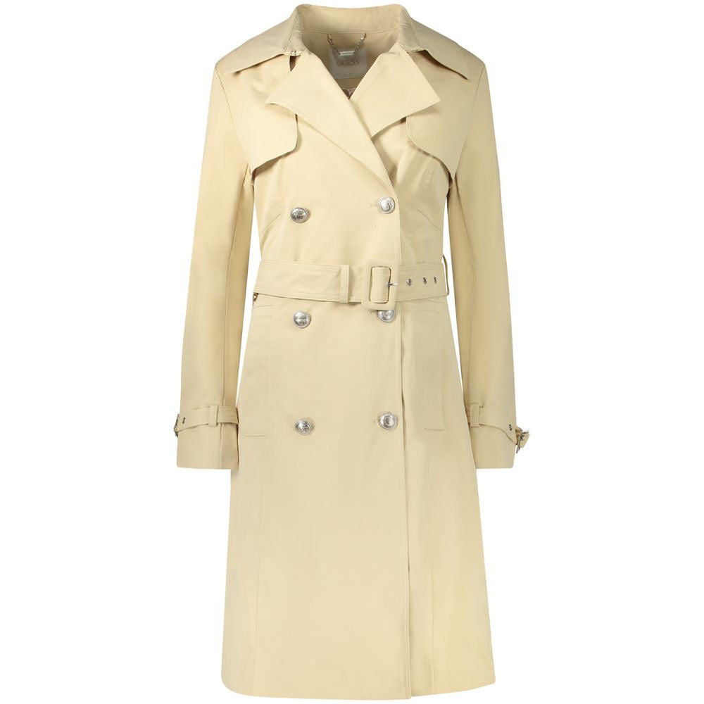 Guess Jeans Beige Polyester Jackets & Coat