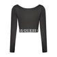 Guess Jeans Black Spandex Tops & T-Shirt