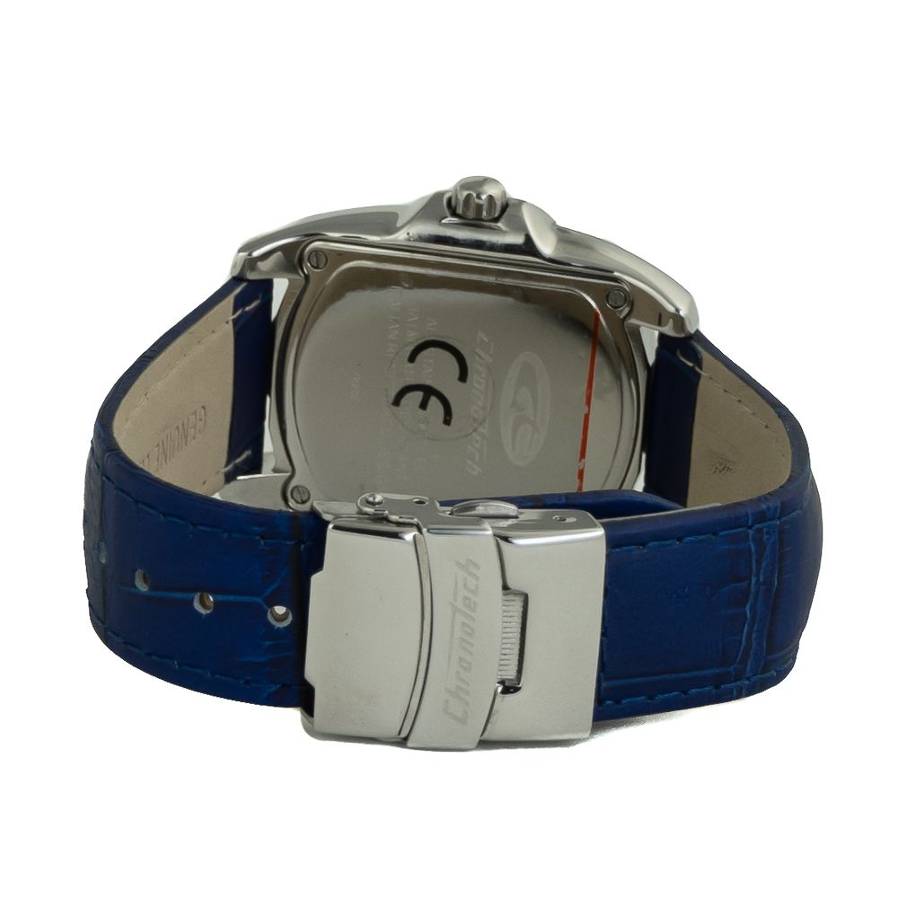 Chronotech Blue Leather Watch