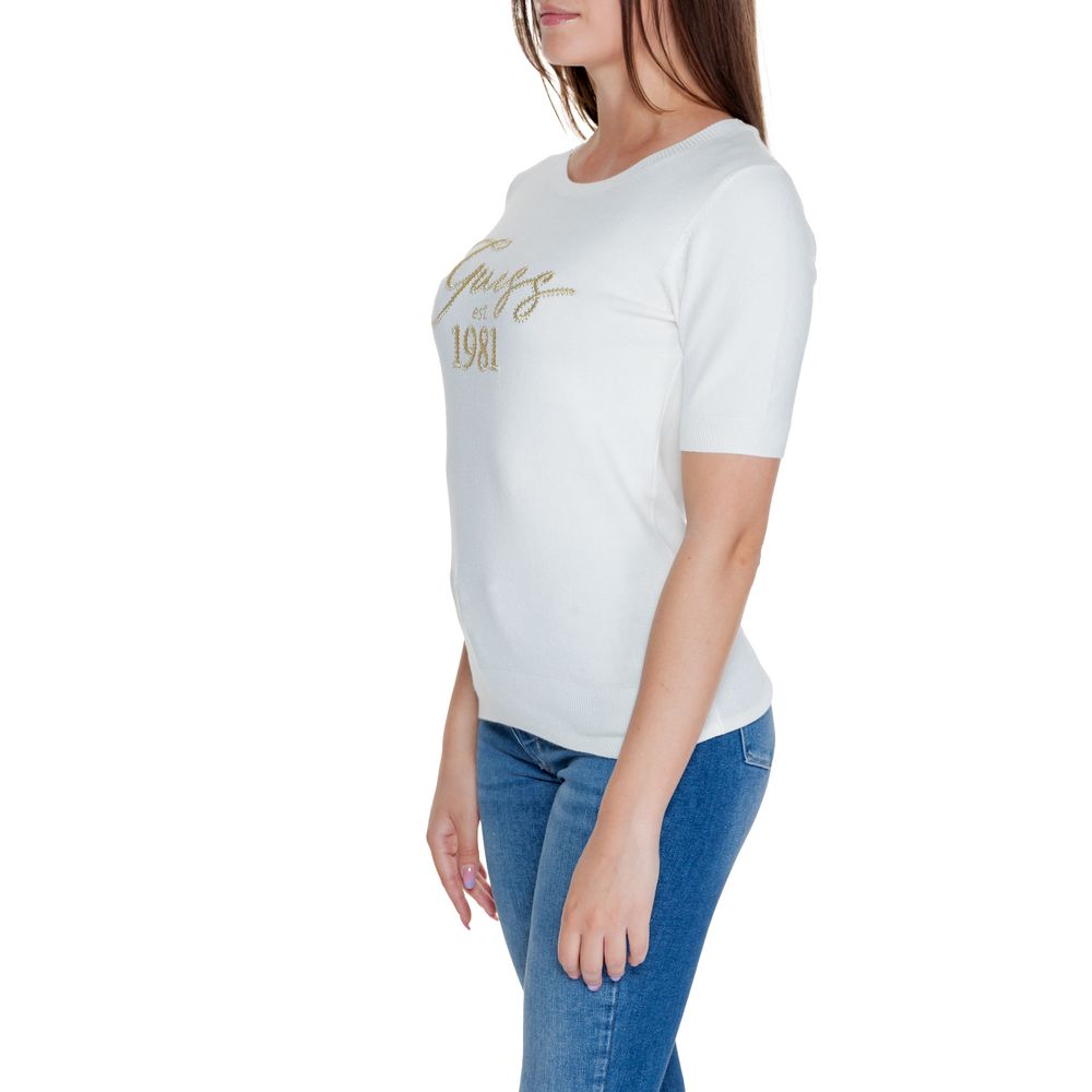 Guess White Viscose Tops & T-Shirt