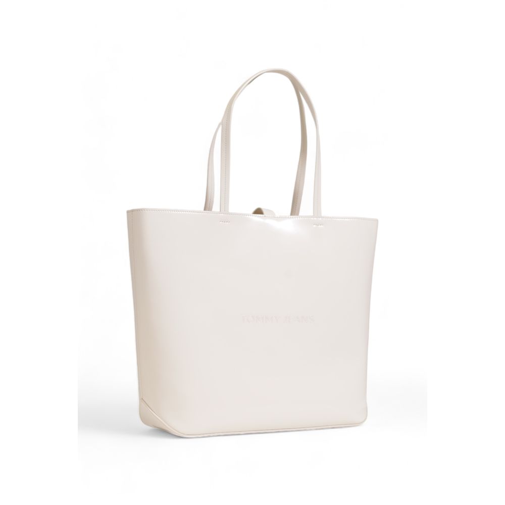 Tommy Hilfiger Cream Polyethylene Handbag