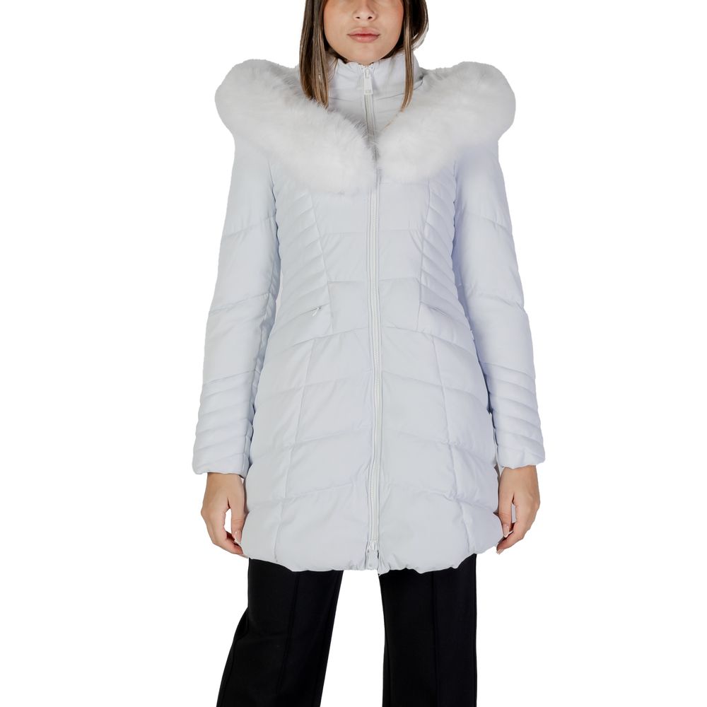 Guess White Polyethylene Jackets & Coat