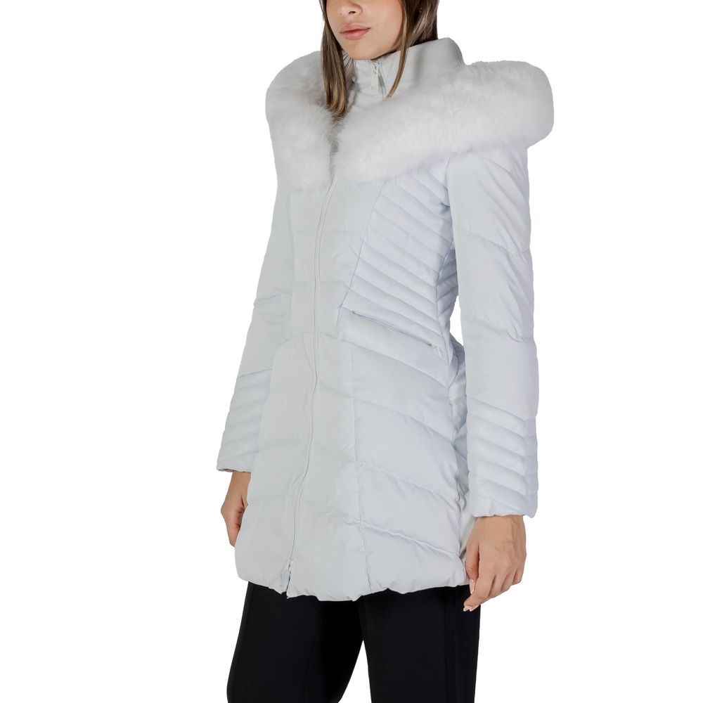 Guess White Polyethylene Jackets & Coat