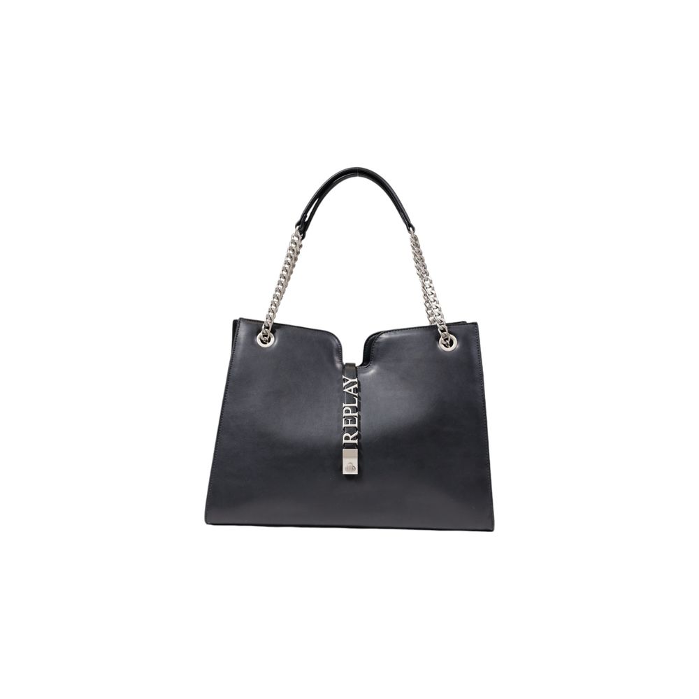 Replay Black Polyester Handbag