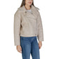 Vila Clothes Beige Synthetic Leather Jackets & Coat