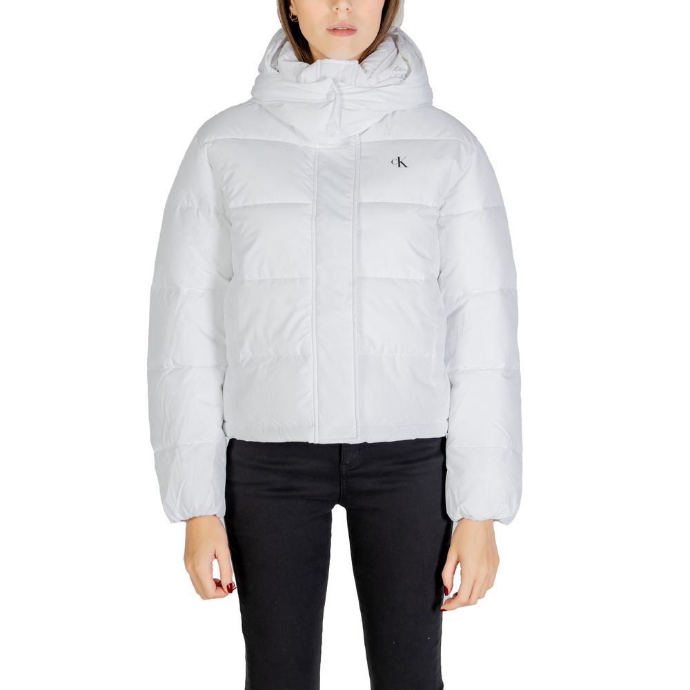 Calvin Klein Jeans White Recycled Polyester Jackets & Coat