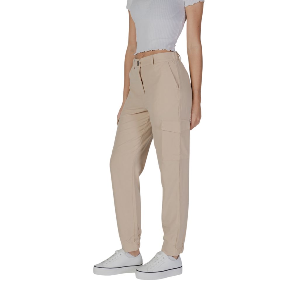 B.Young Beige Polyester Jeans & Pant