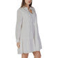 B.Young White Cotton Dress