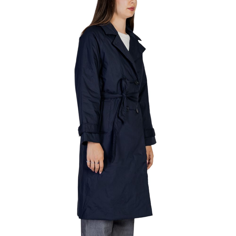 ICHI Blue Cotton Jackets & Coat