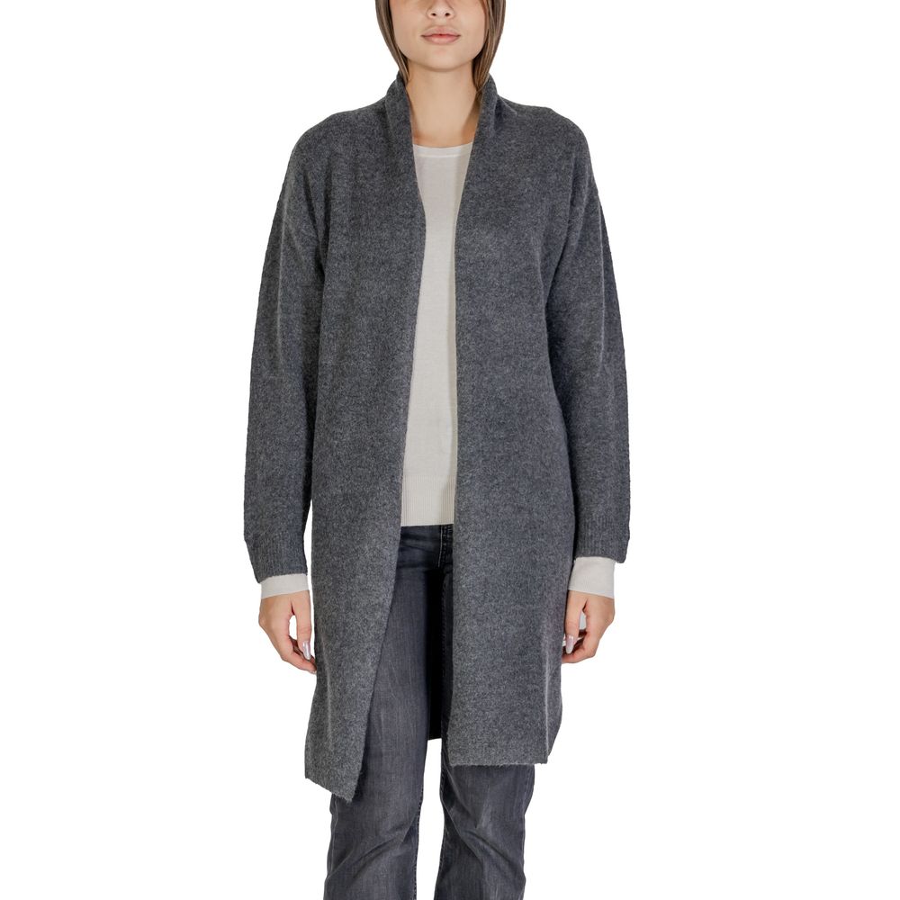 Morgan De Toi Gray Polyester Cardigan