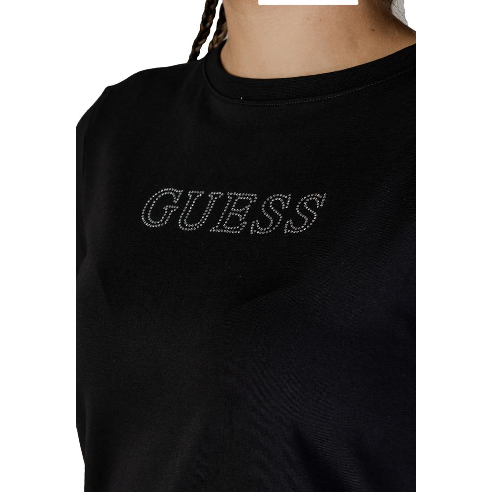 Guess Active Black Cotton Tops & T-Shirt