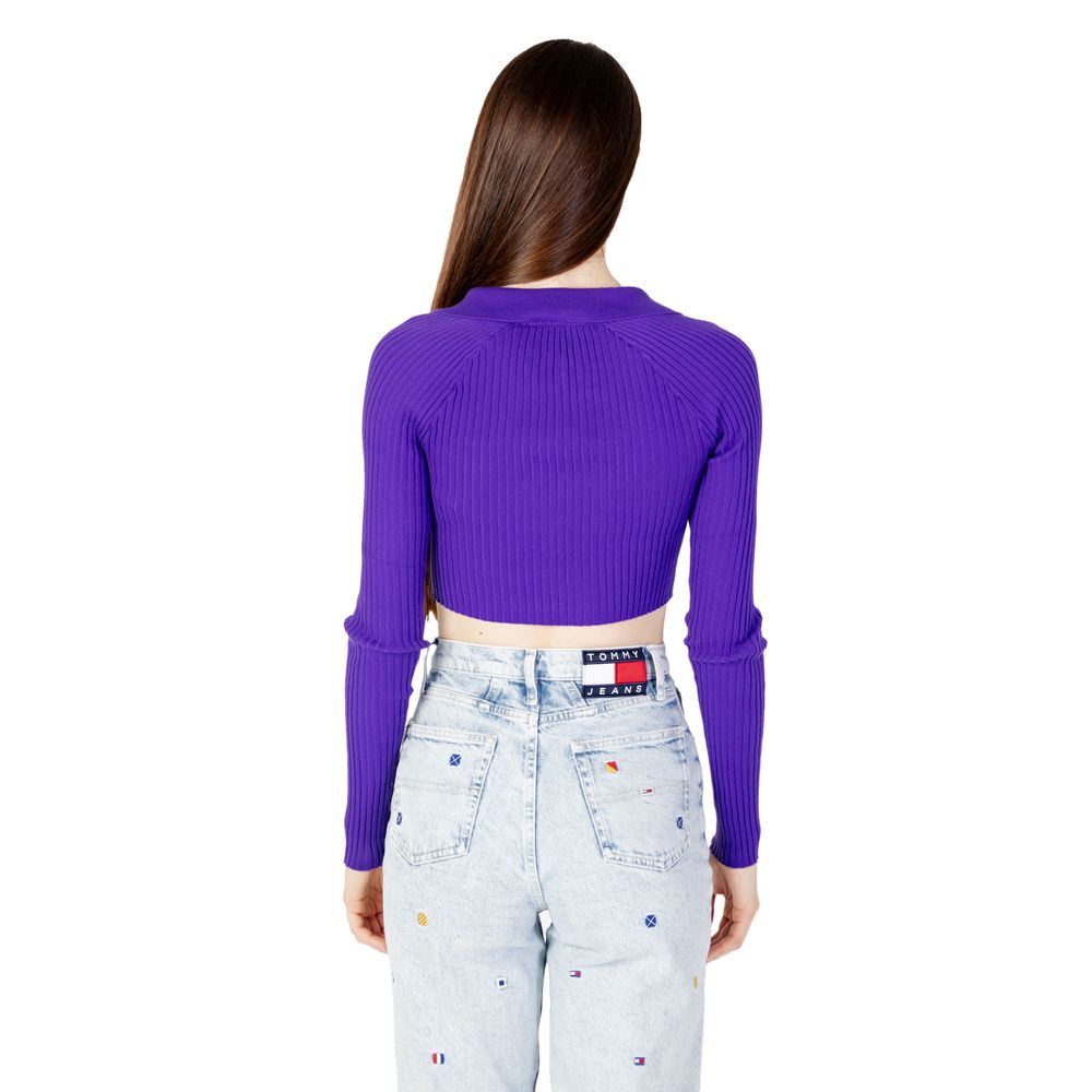 Tommy Hilfiger Jeans Purple Recycled Polyester Sweater