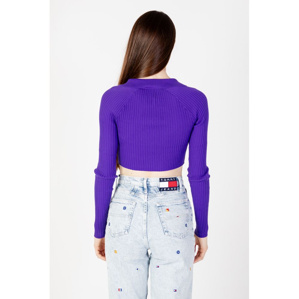 Tommy Hilfiger Jeans Purple Recycled Polyester Sweater