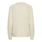 ICHI Beige Acrylic Cardigan