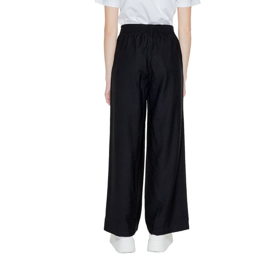 Jacqueline De Yong Black Viscose Jeans & Pant