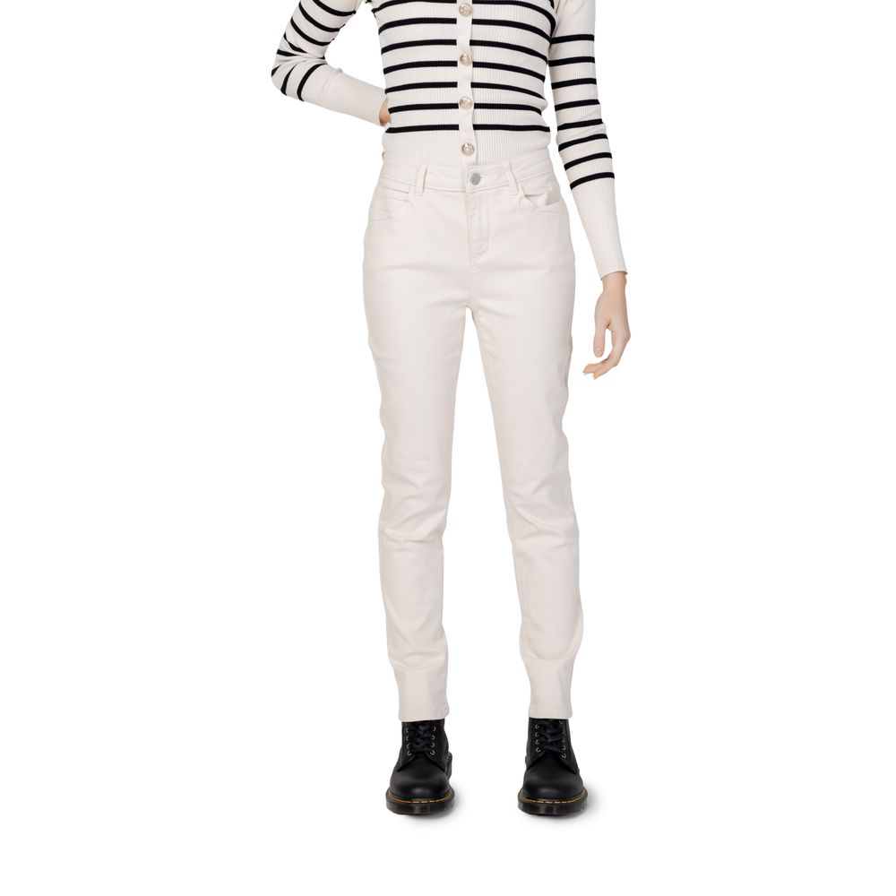 Morgan De Toi Beige Cotton Jeans & Pant