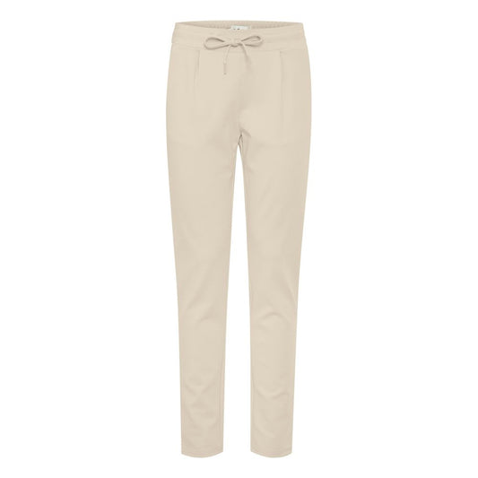 ICHI Beige Polyester Jeans & Pant