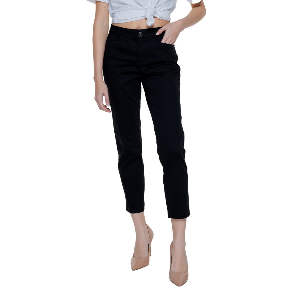 Street One Black Cotton Jeans & Pant