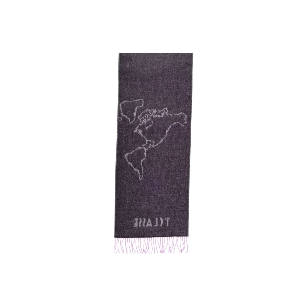 Alviero Martini Prima Classe Purple Polyacrylic Scarf