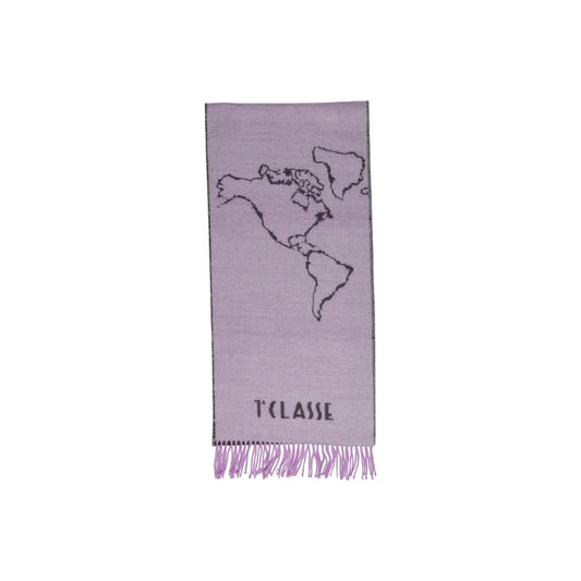 Alviero Martini Prima Classe Purple Polyacrylic Scarf