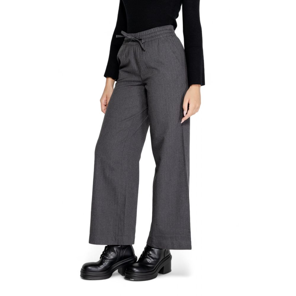 Jacqueline De Yong Gray Cotton Jeans & Pant