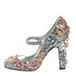 Dolce & Gabbana Silver Sequin Embellished Heels Pumps Shoes