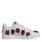 Dolce & Gabbana White Devil Face Portofino Sneakers Shoes