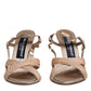 Dolce & Gabbana Beige Keira Slingback Heels Sandals Shoes