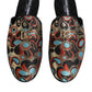 Dolce & Gabbana Multicolor Jacquard Logo Flat Sandals Shoes