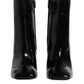 Dolce & Gabbana Black Jackie Leather Mid Calf Boots Shoes