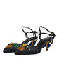 Dolce & Gabbana Black Pineapple Bellucci Heels Sandals Shoes