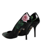 Dolce & Gabbana Black Floral Print High Heels Pumps Shoes