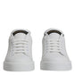 Dolce & Gabbana White Leather Classic Low Top Sneakers Shoes