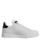 Dolce & Gabbana White Leather Classic Low Top Sneakers Shoes